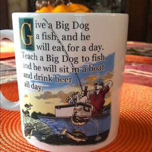 Humorous Fishing Dog Mug